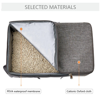 Portable Folding Travel Pet Litter Box with Shovel Cat Bedpans Dog Toilet Tray Cat Litter Potty Outdoor Reusable Cat Litter Box