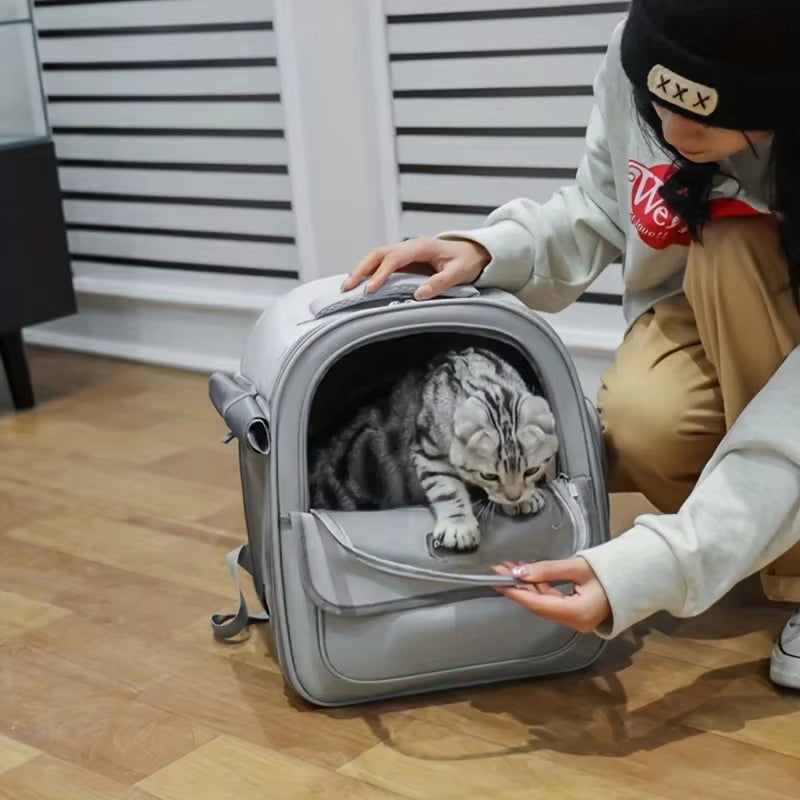 1PCS Pet Backpack Outdoor Large Cat Backpack Transparent Capsule Breathable Carrying Bag Backpack Cat and Dog Supplies