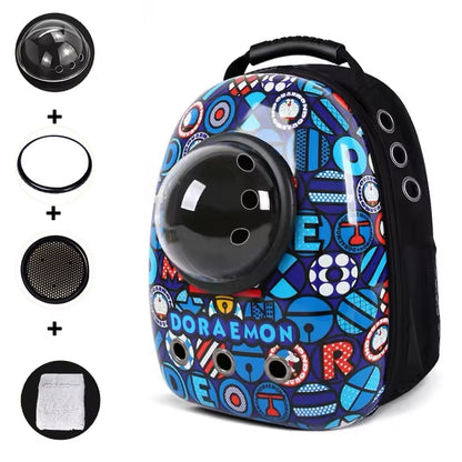 Cat Backpack Cat Carrier Fat Cat Bag Breathable Transport Travel Bag Dog Space Capsule Pet Capsule Astronaut Backpack for Pets