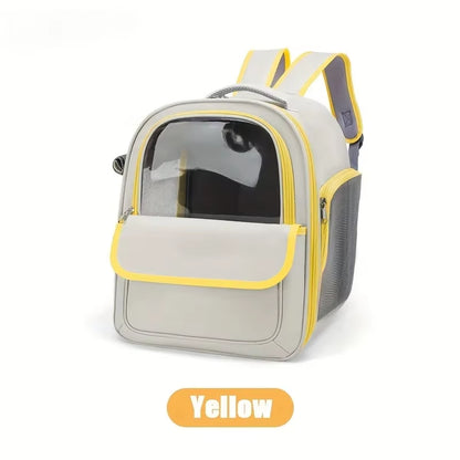 1PCS Pet Backpack Outdoor Large Cat Backpack Transparent Capsule Breathable Carrying Bag Backpack Cat and Dog Supplies