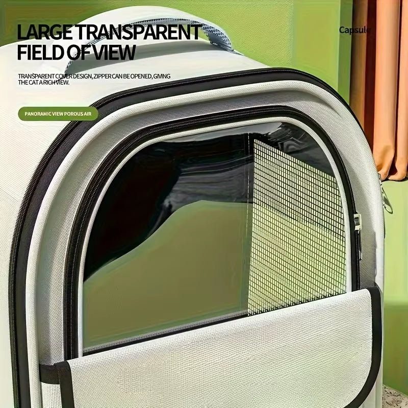 1PCS Pet Backpack Outdoor Large Cat Backpack Transparent Capsule Breathable Carrying Bag Backpack Cat and Dog Supplies